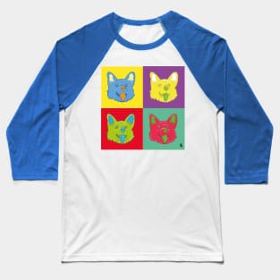 Pop Art Corgis Baseball T-Shirt